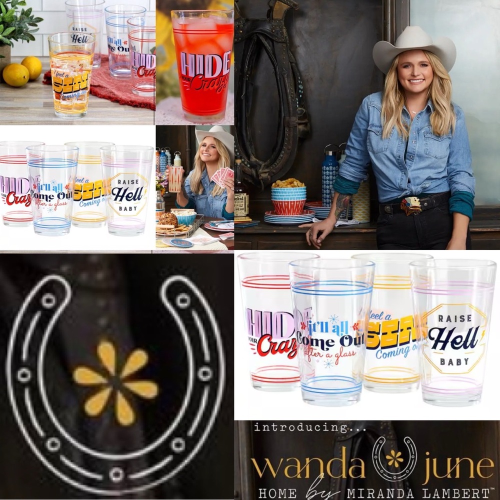 Miranda Lambert Glass Tumblers new